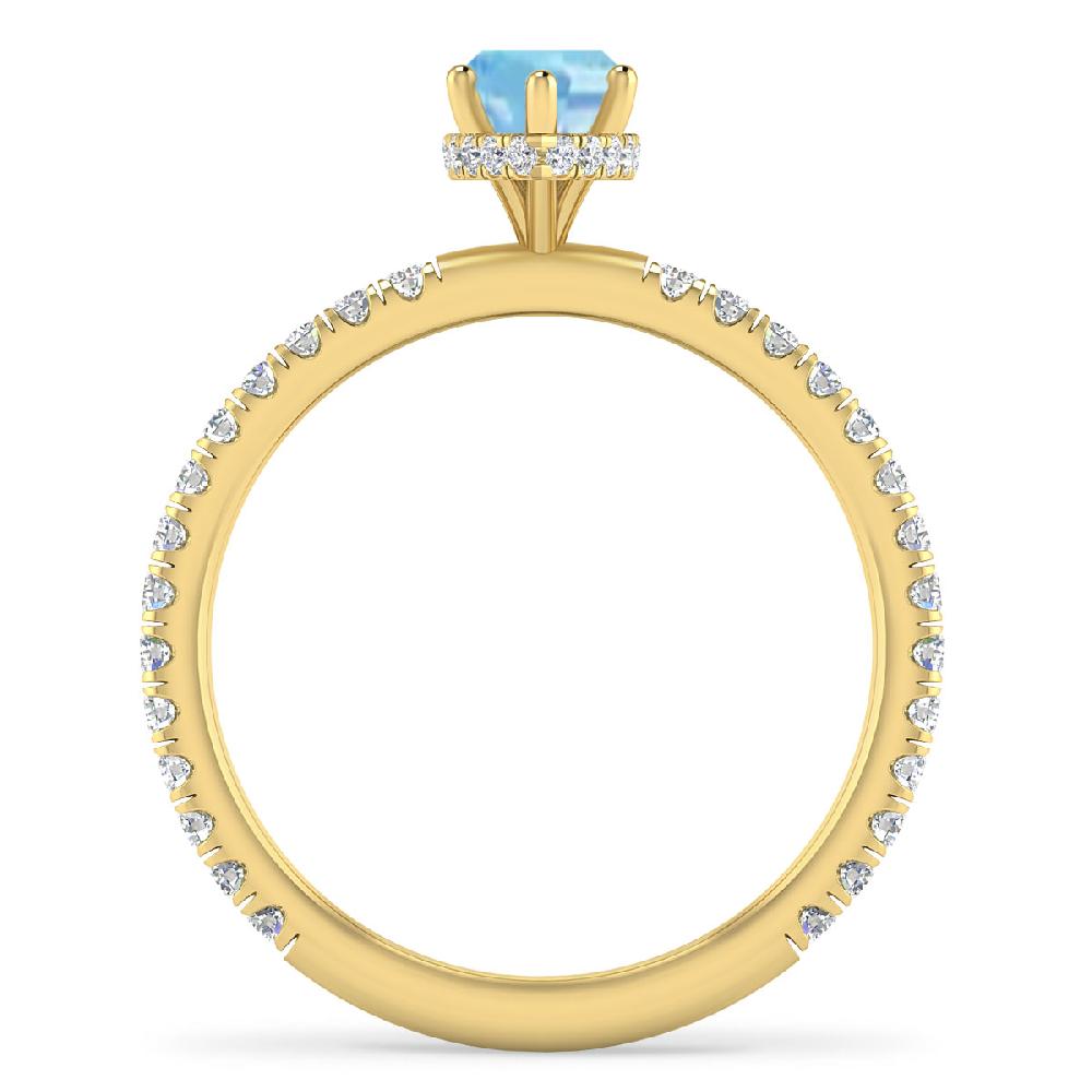 Yellow Gold - Aquamarine