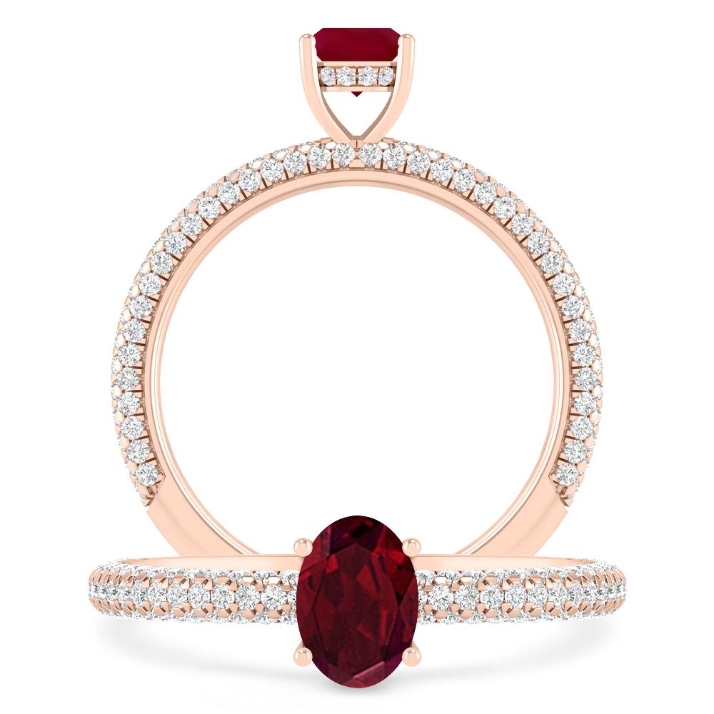 Rose Gold - Garnet