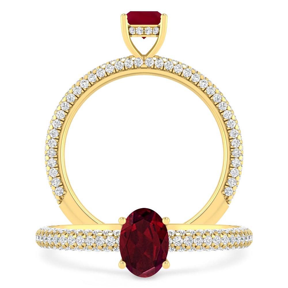 Yellow Gold - Garnet