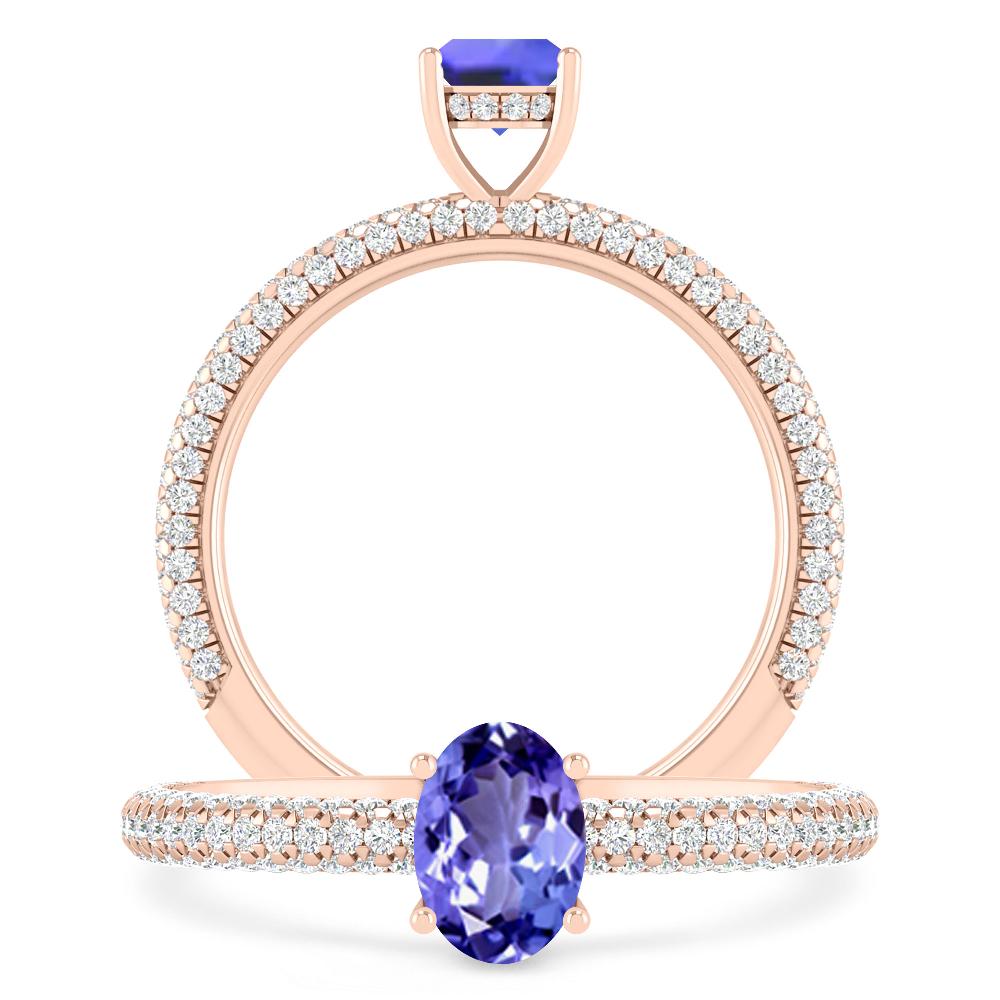 Rose Gold - Tanzanite