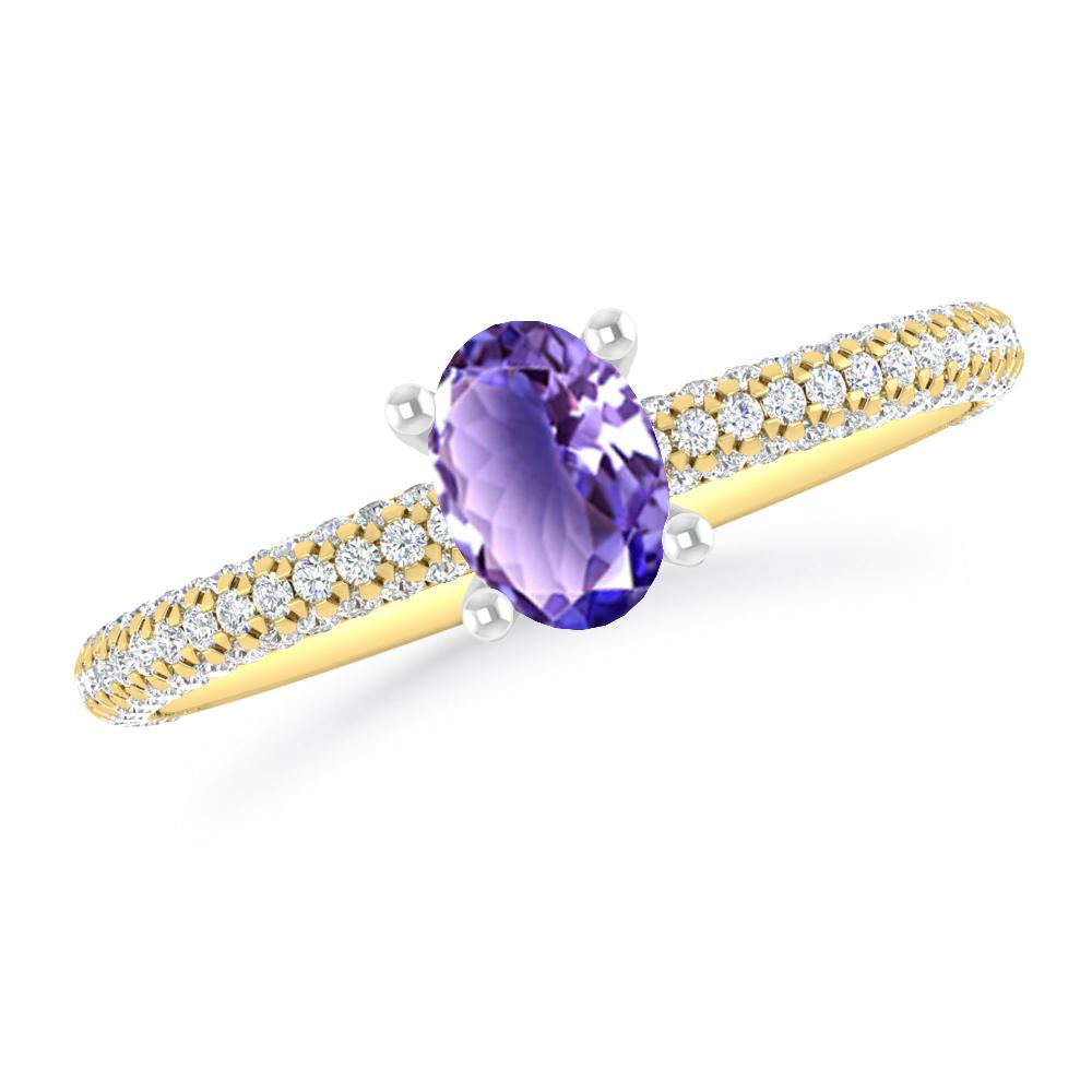 Yellow Gold - Tanzanite
