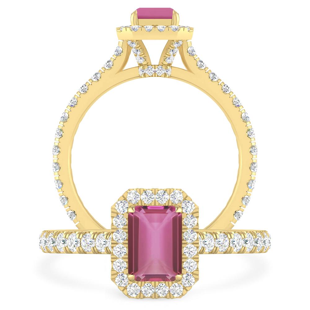 Yellow Gold - Pink Tourmaline