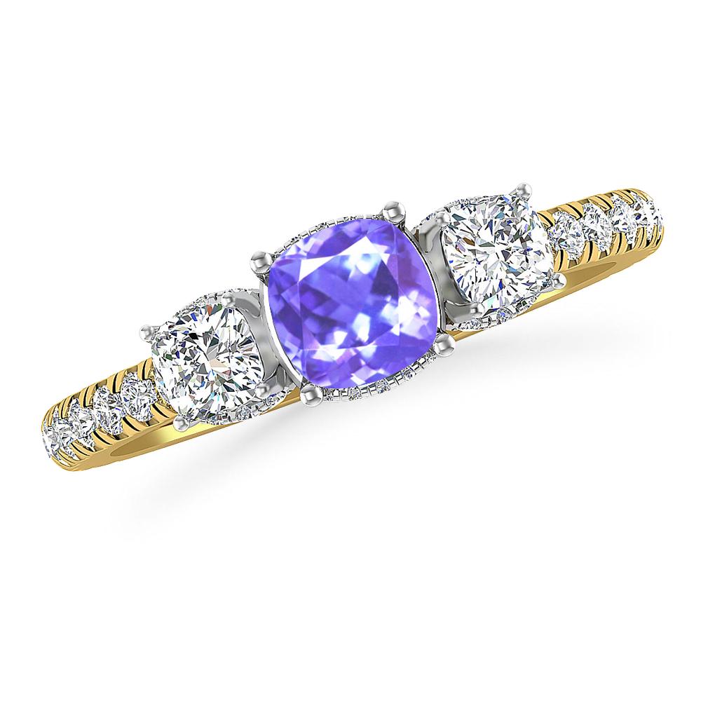 Yellow Gold - Tanzanite