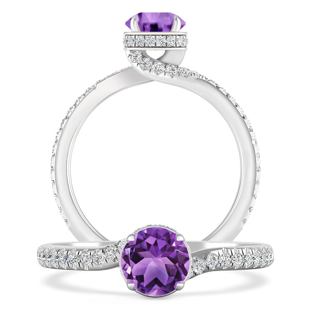 White Gold - Amethyst