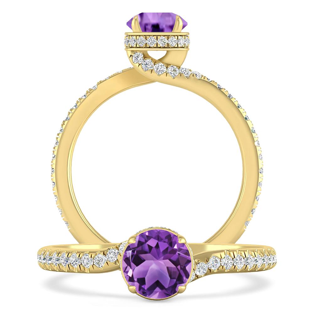 Yellow Gold - Amethyst