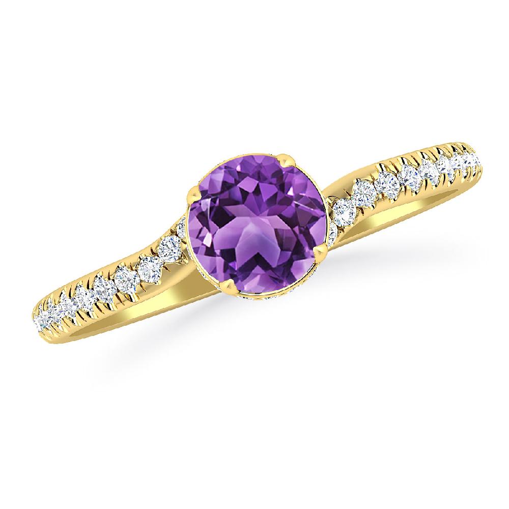 Yellow Gold - Amethyst