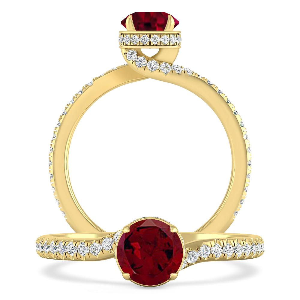 Yellow Gold - Garnet