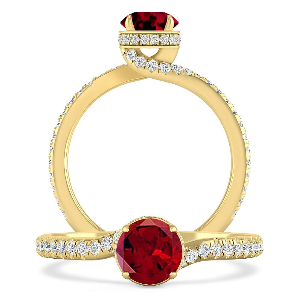 Yellow Gold - Garnet