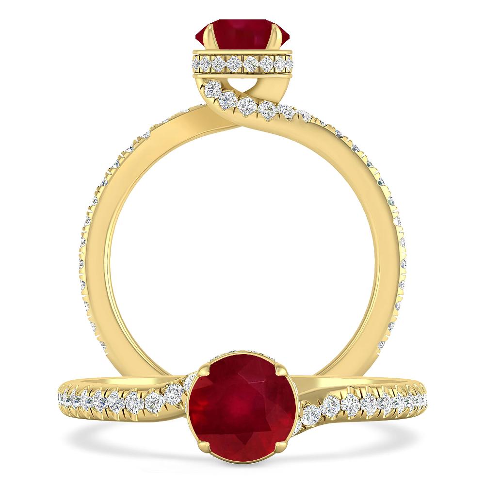 Yellow Gold - Ruby