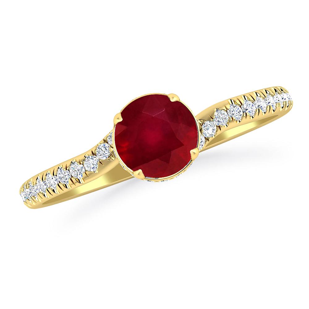 Yellow Gold - Ruby