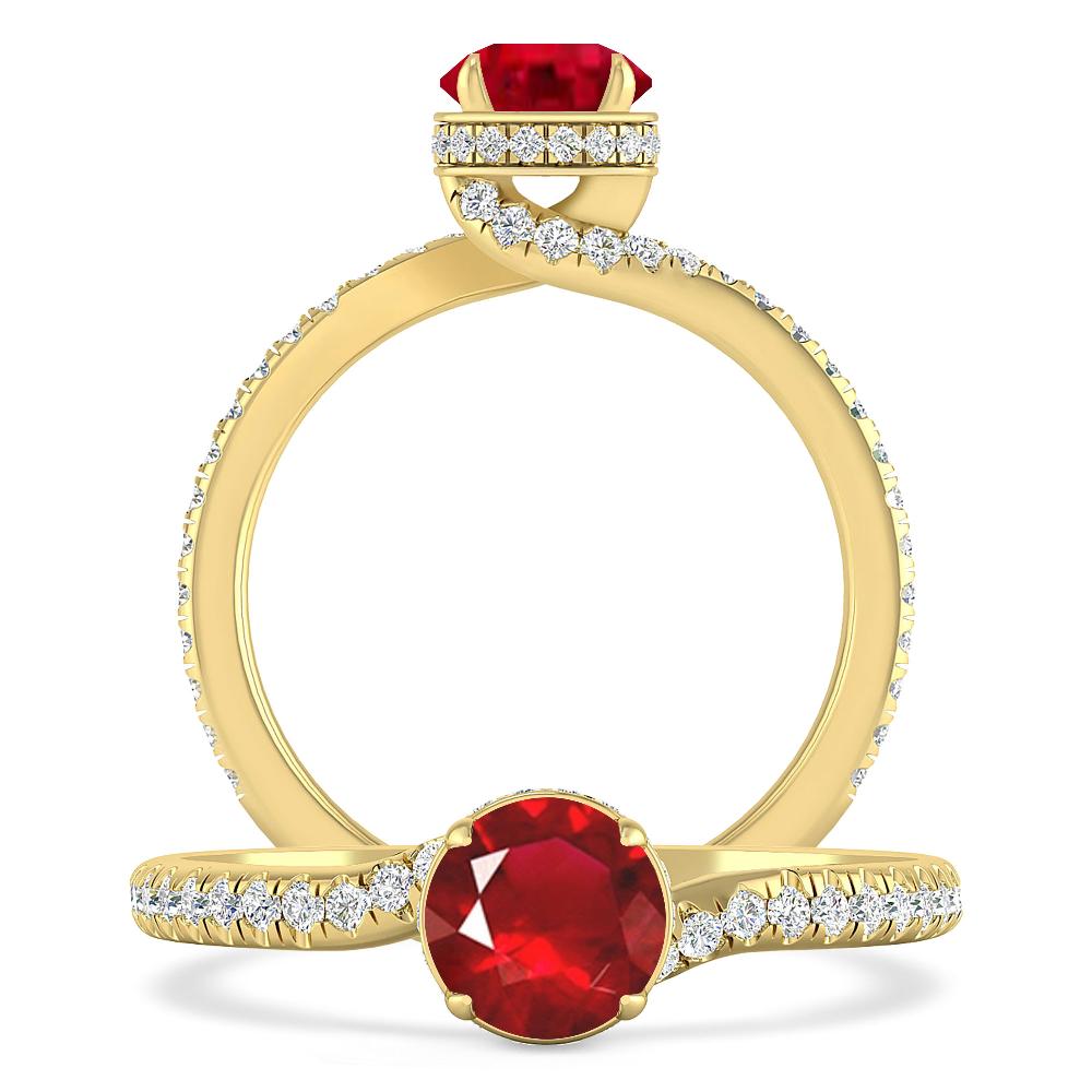 Yellow Gold - Ruby