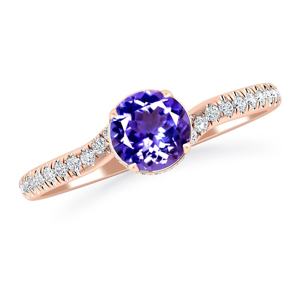 Rose Gold - Tanzanite