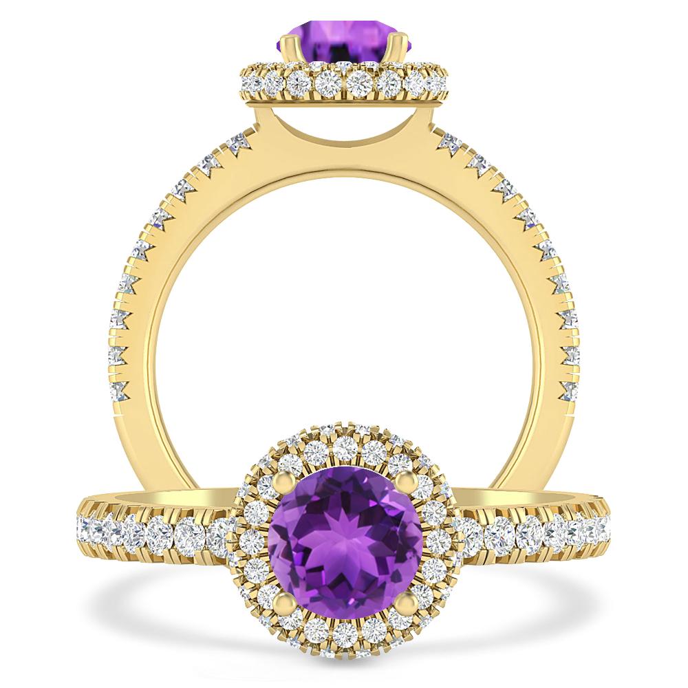 Yellow Gold - Amethyst