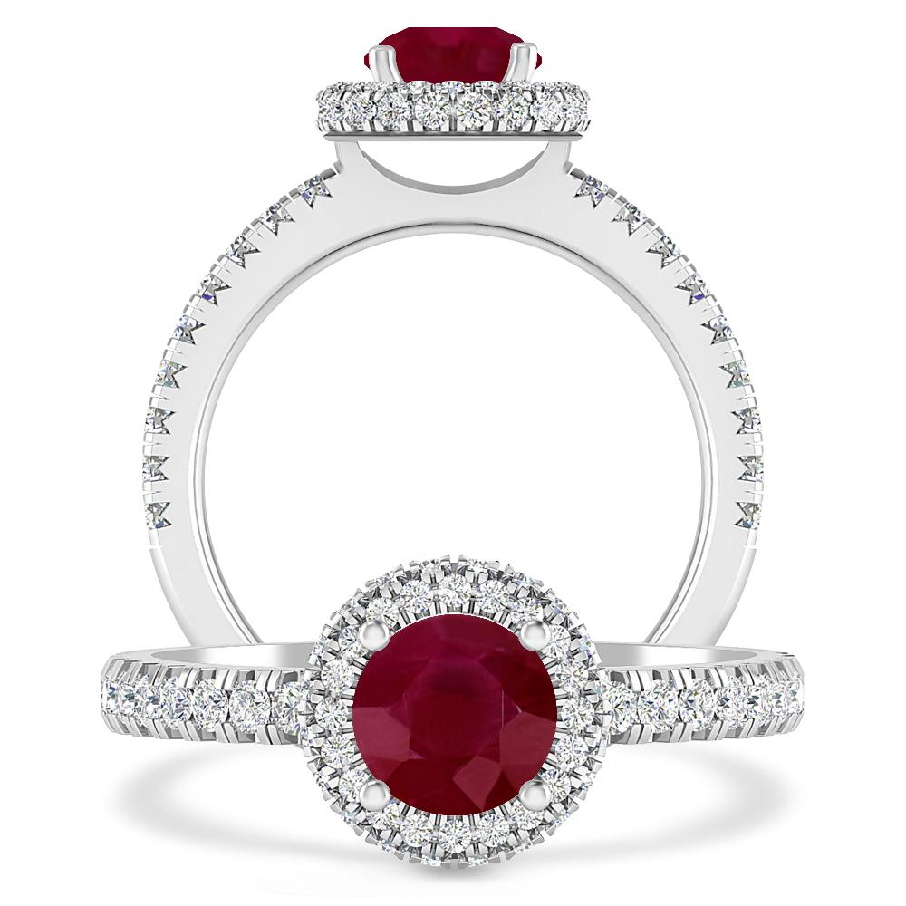 White Gold - Ruby