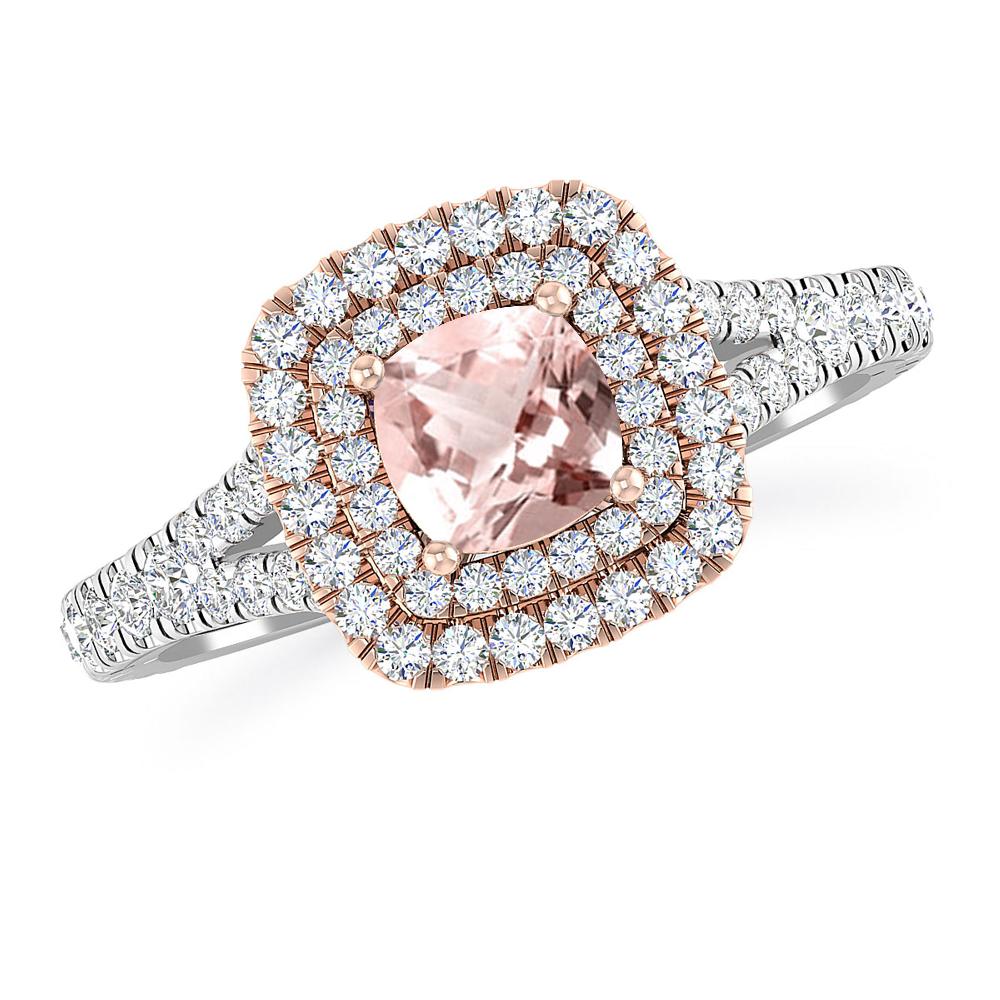 Rose Gold/White Gold - Morganite