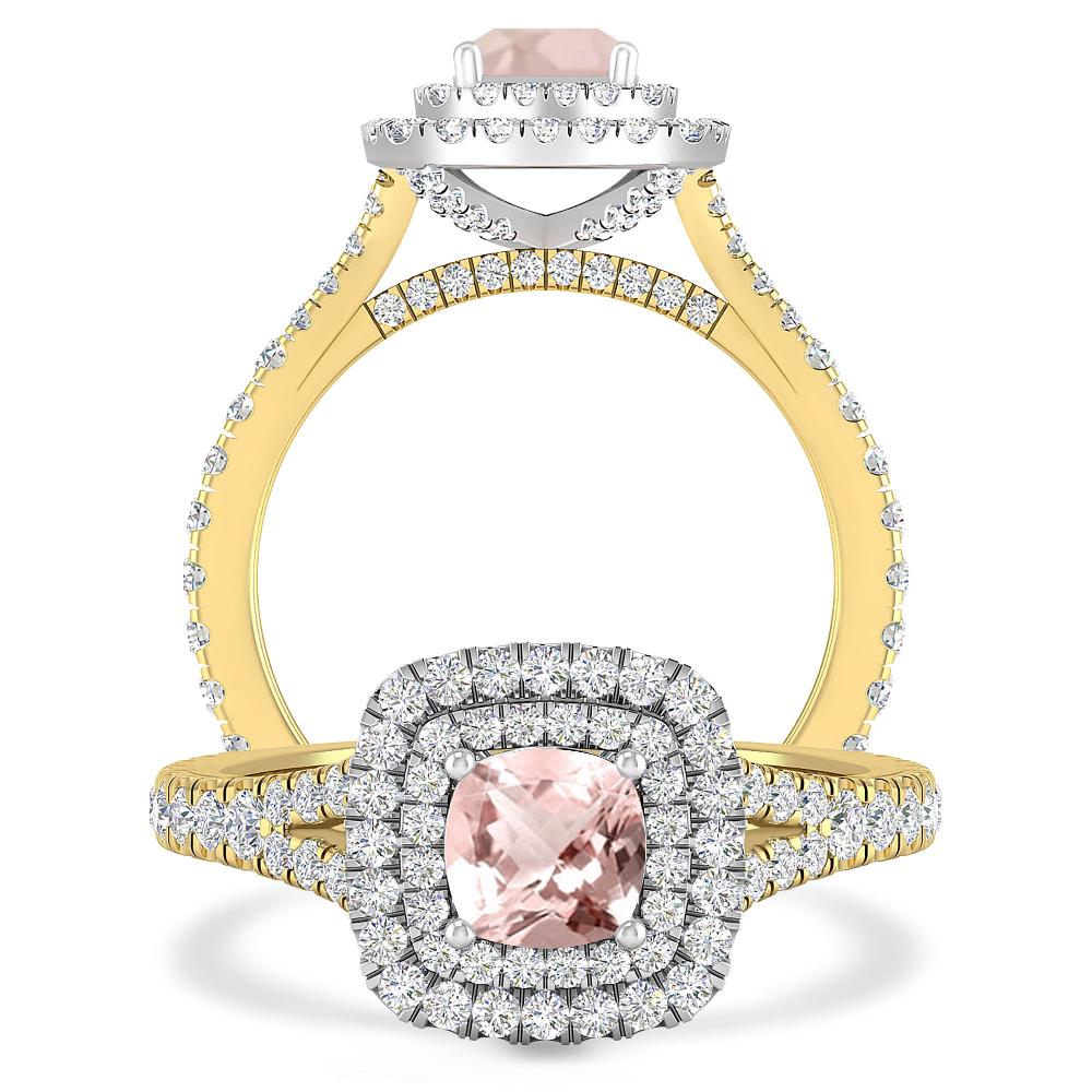 Yellow Gold/White Gold - Morganite