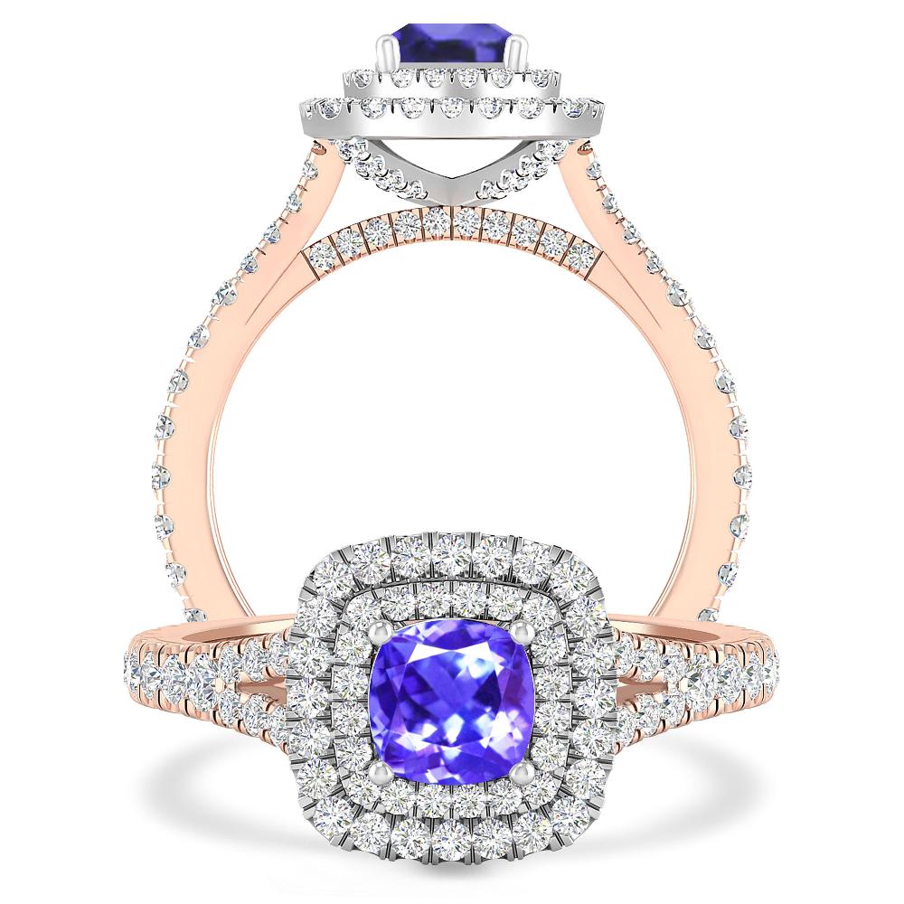 Rose Gold/White Gold - Tanzanite