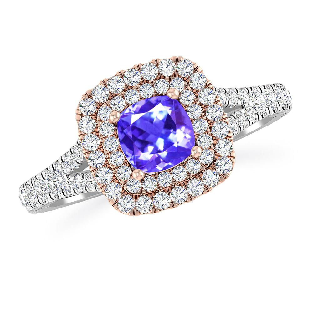 Rose Gold/White Gold - Tanzanite