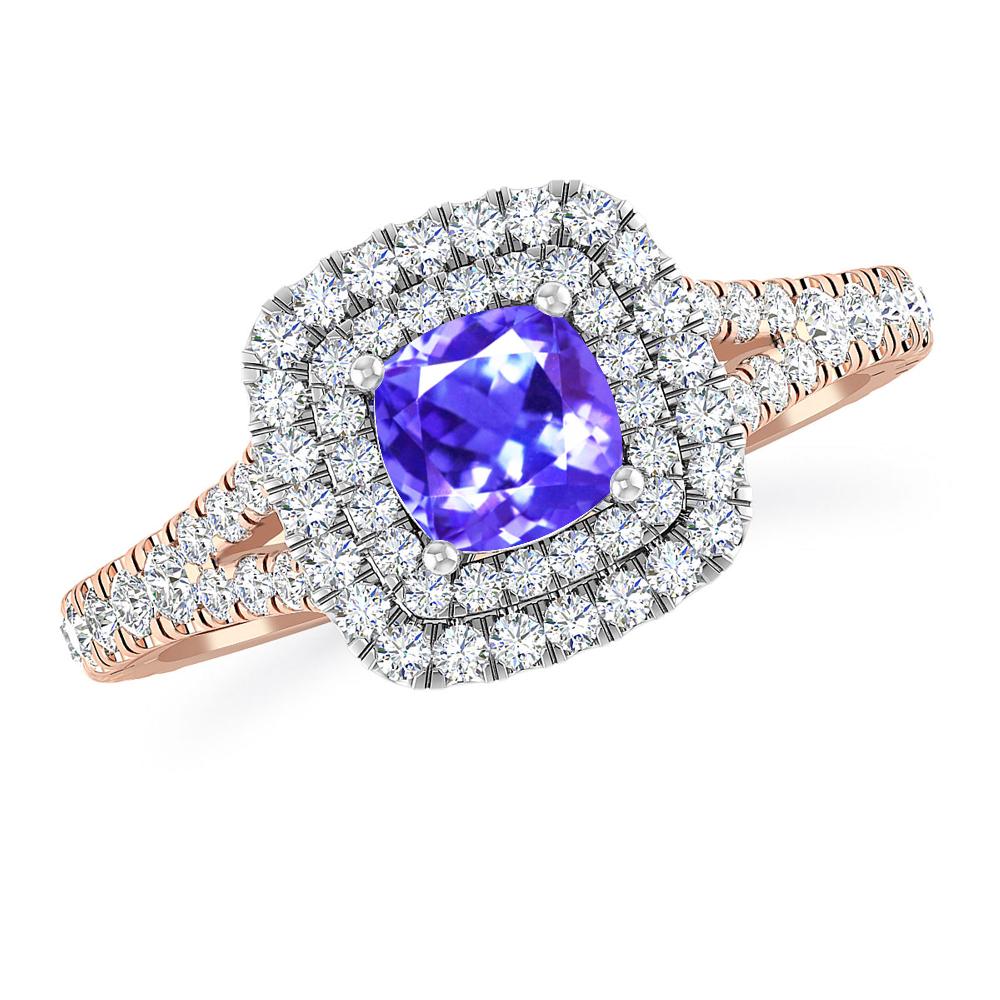 White Gold/Rose Gold - Tanzanite
