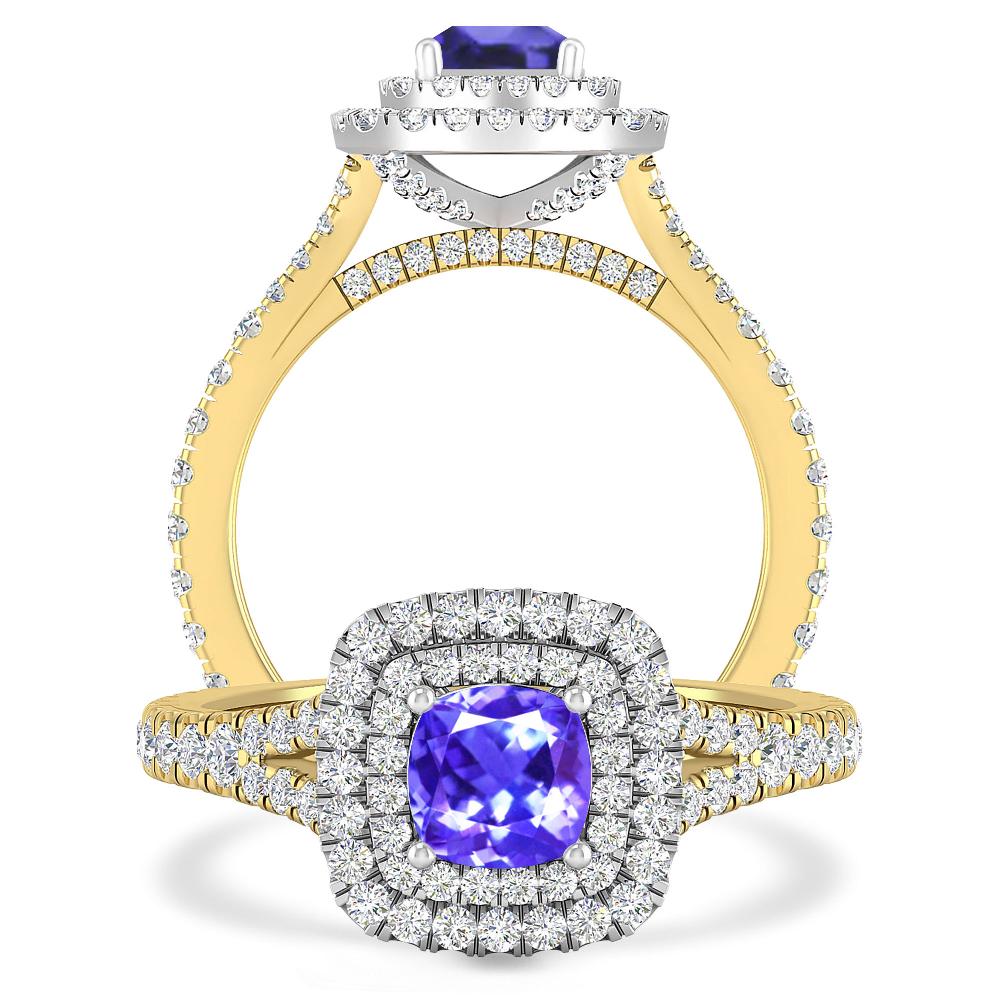 Yellow Gold/White Gold - Tanzanite