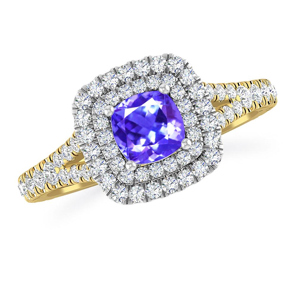 Yellow Gold/White Gold - Tanzanite