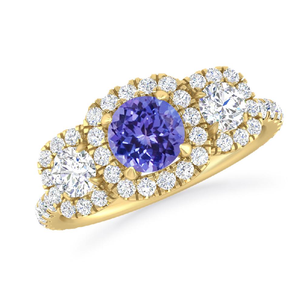 Yellow Gold - Tanzanite