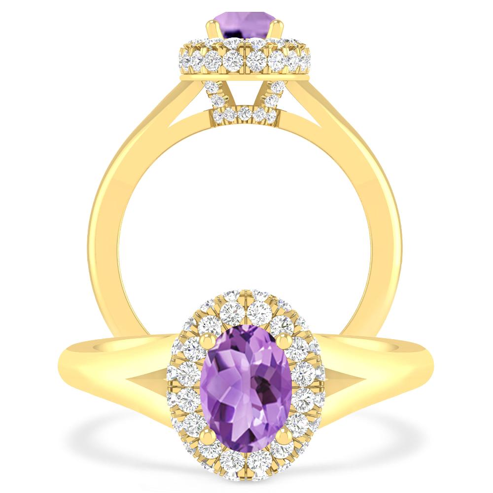 Yellow Gold - Amethyst