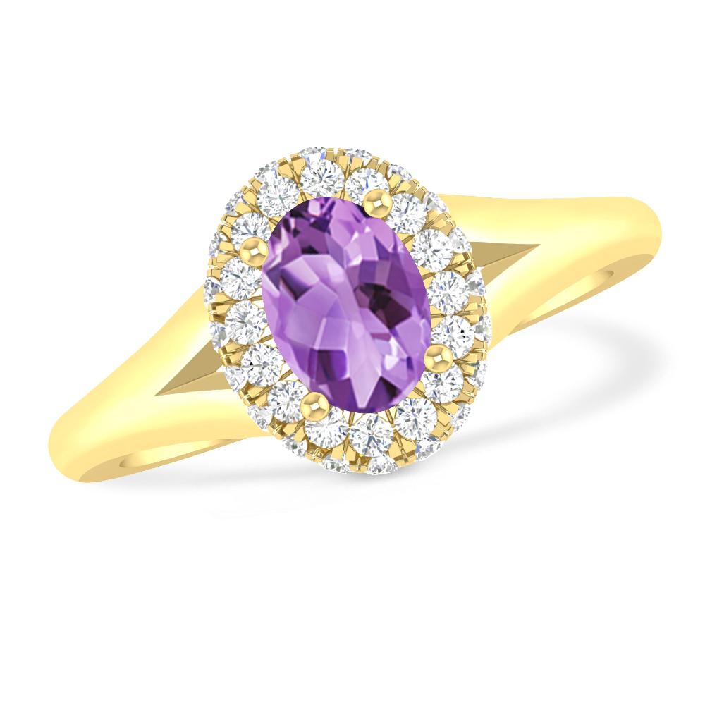 Yellow Gold - Amethyst