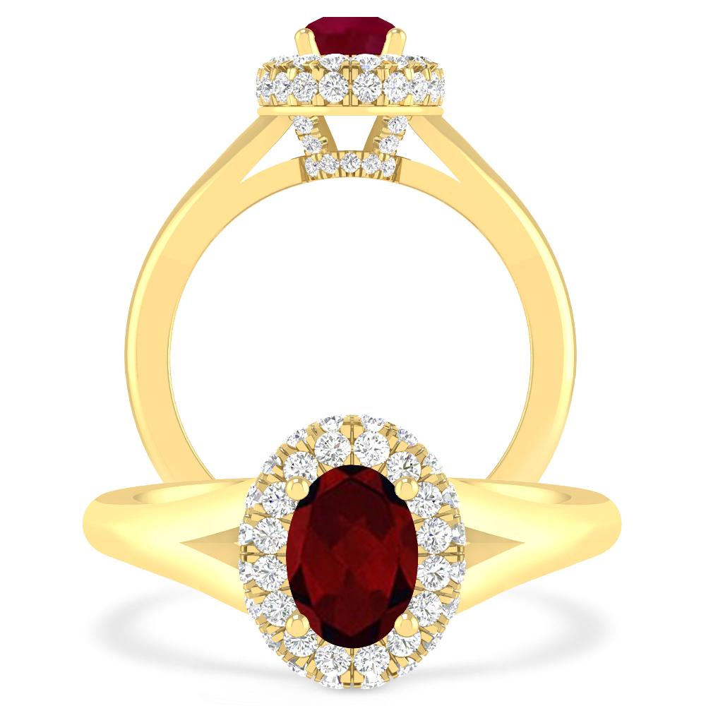 Yellow Gold - Garnet