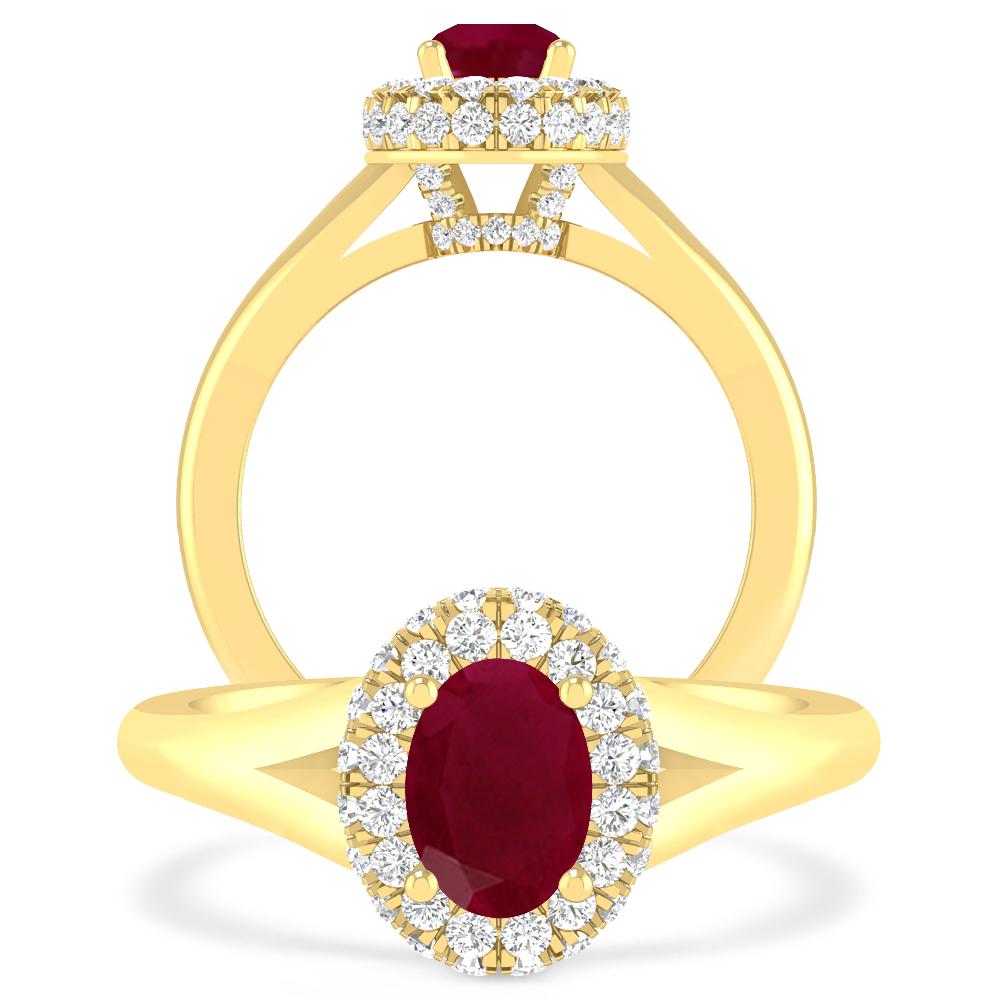 Yellow Gold - Ruby