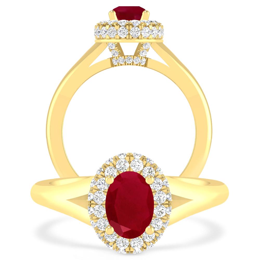 Yellow Gold - Ruby