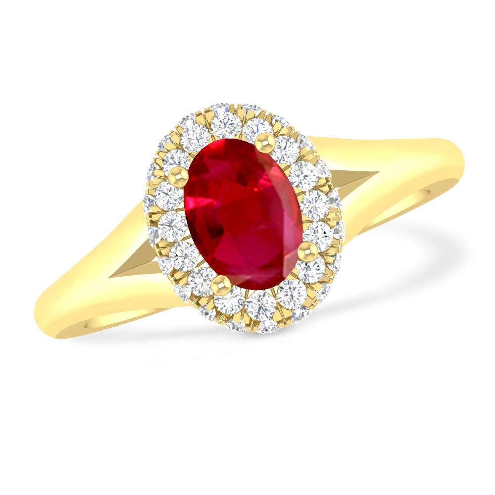 Yellow Gold - Ruby