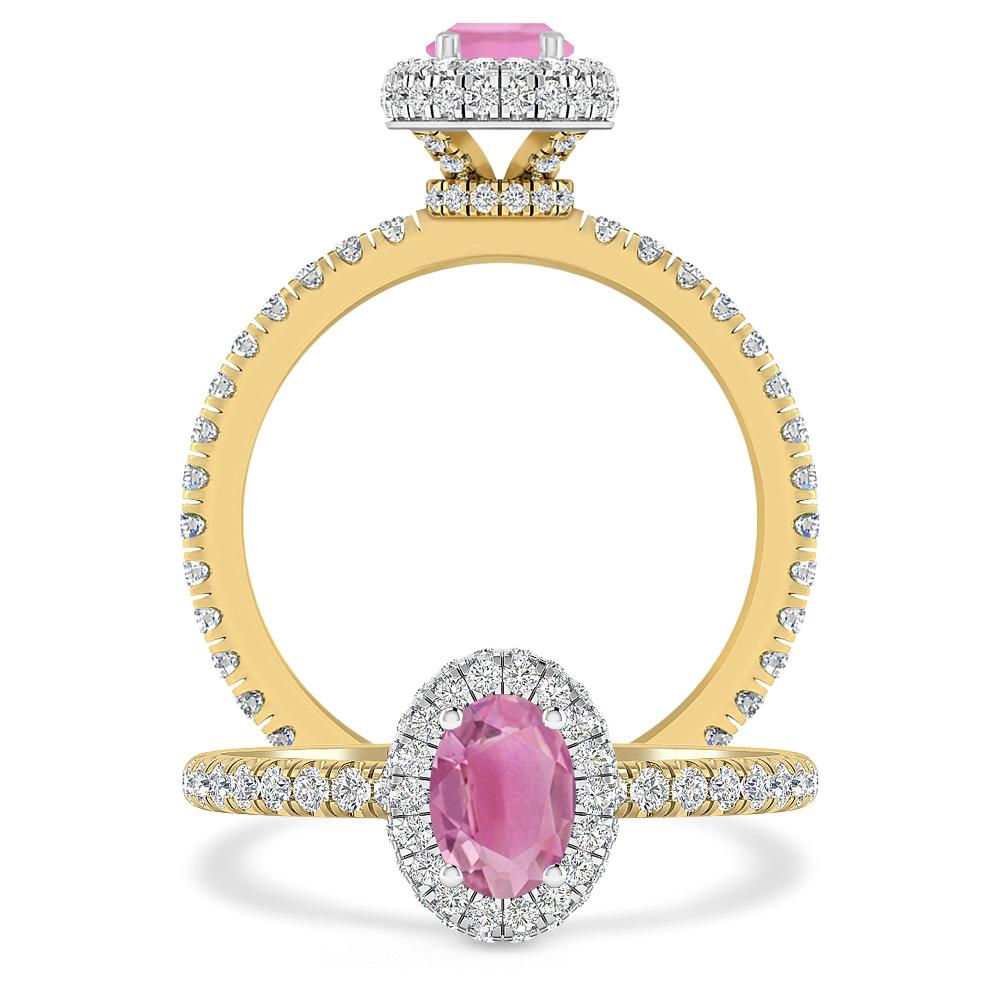 Yellow Gold - Pink Tourmaline