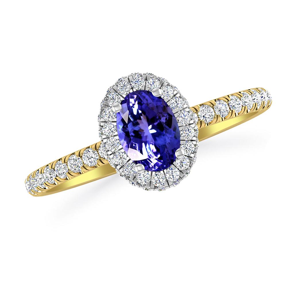 Yellow Gold - Tanzanite