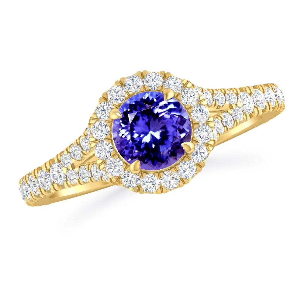 Yellow Gold - Tanzanite