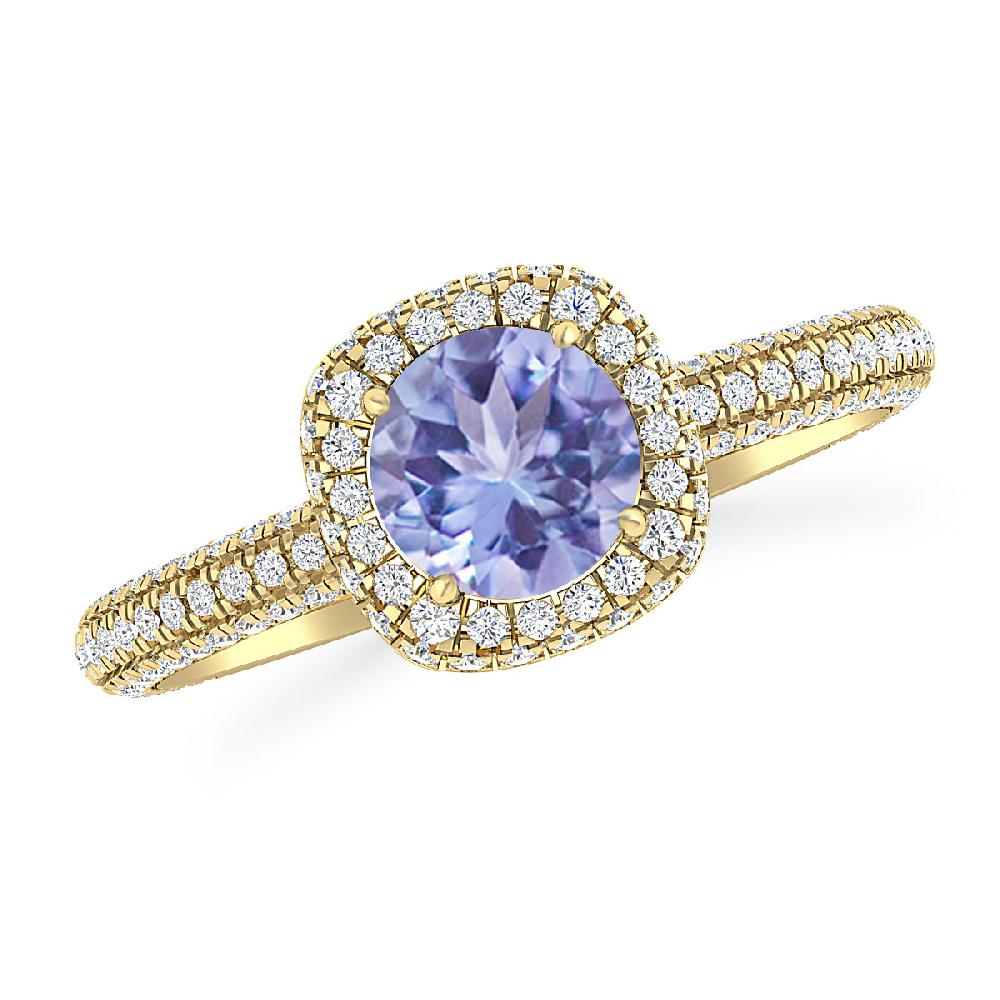 Yellow Gold - Tanzanite