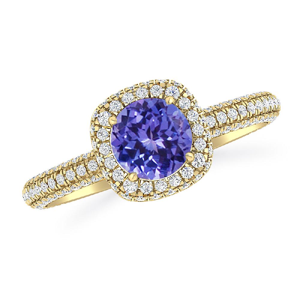 Yellow Gold - Tanzanite
