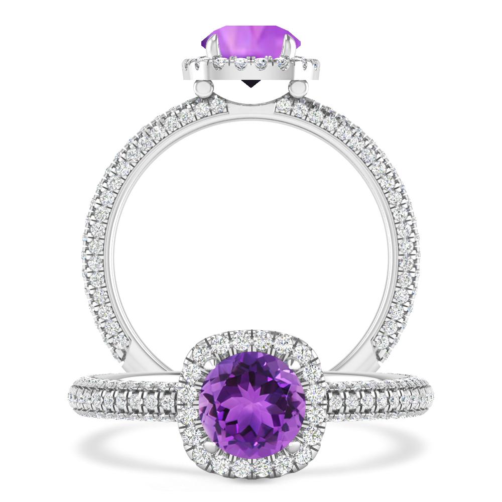 White Gold - Amethyst