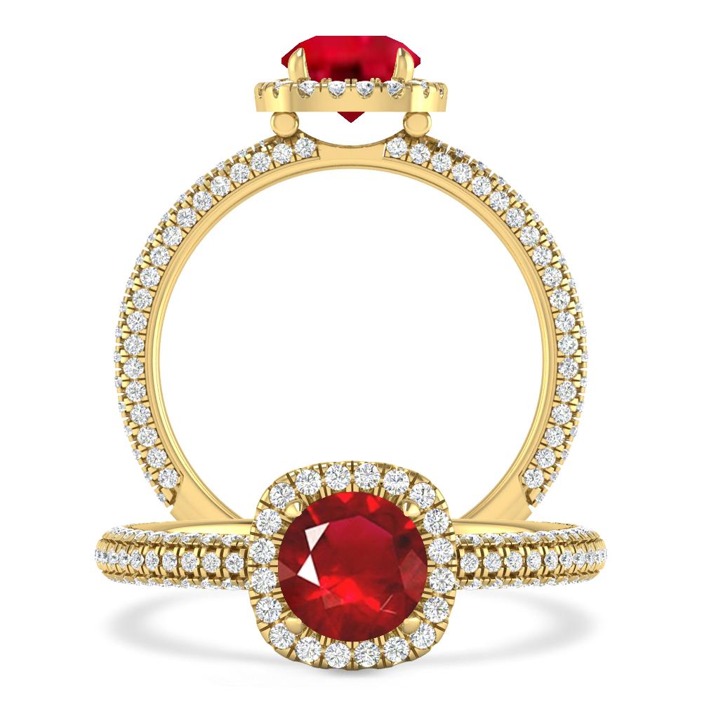 Yellow Gold - Ruby