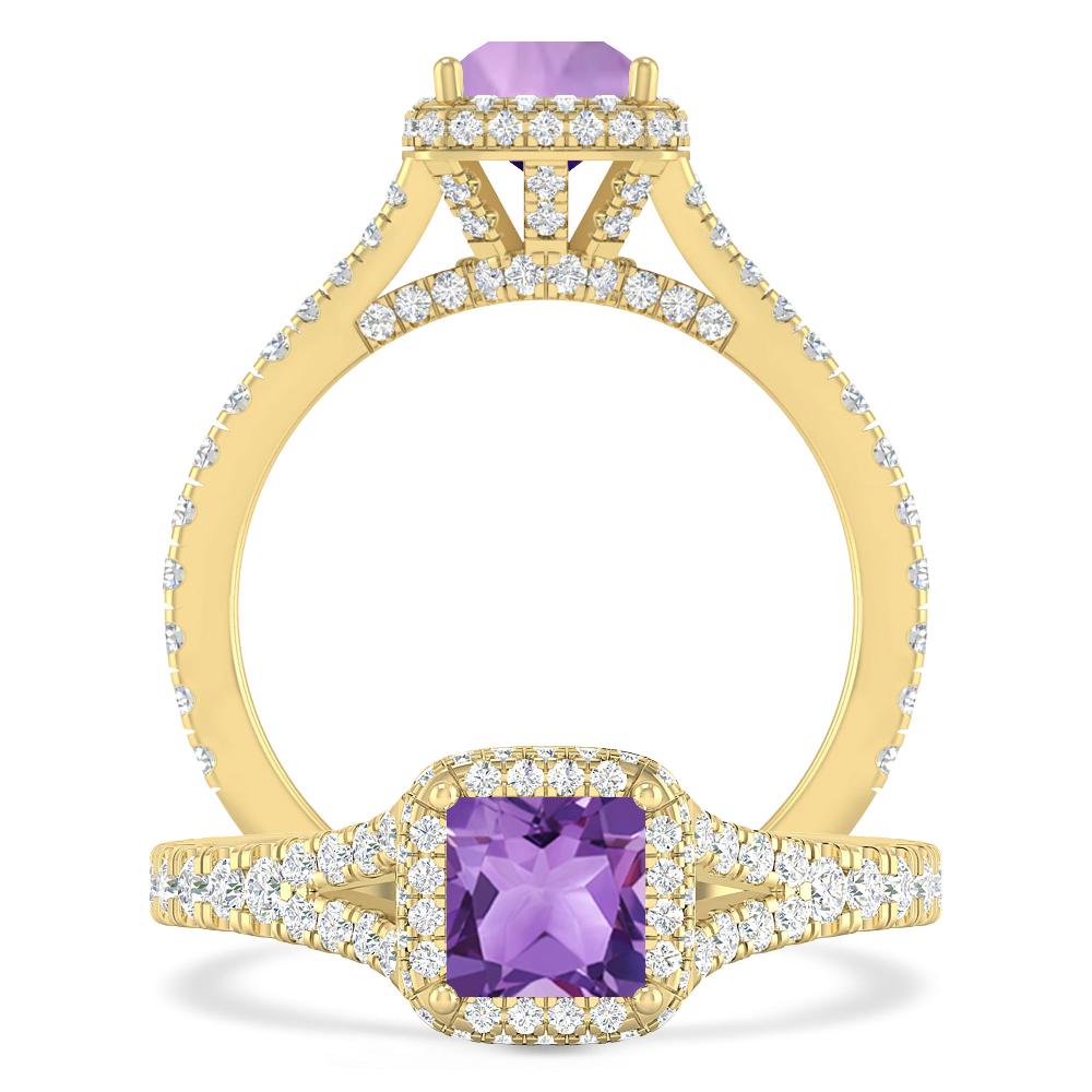 Yellow Gold - Amethyst