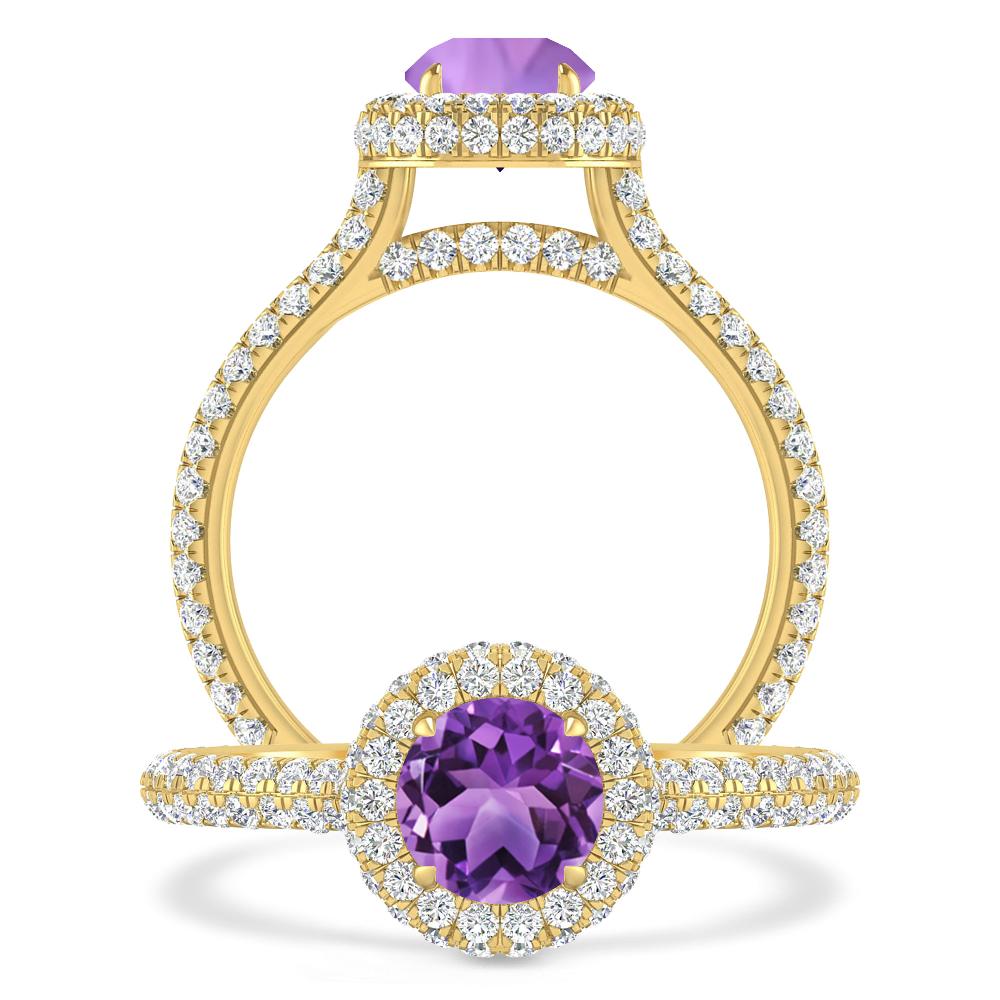 Yellow Gold - Amethyst