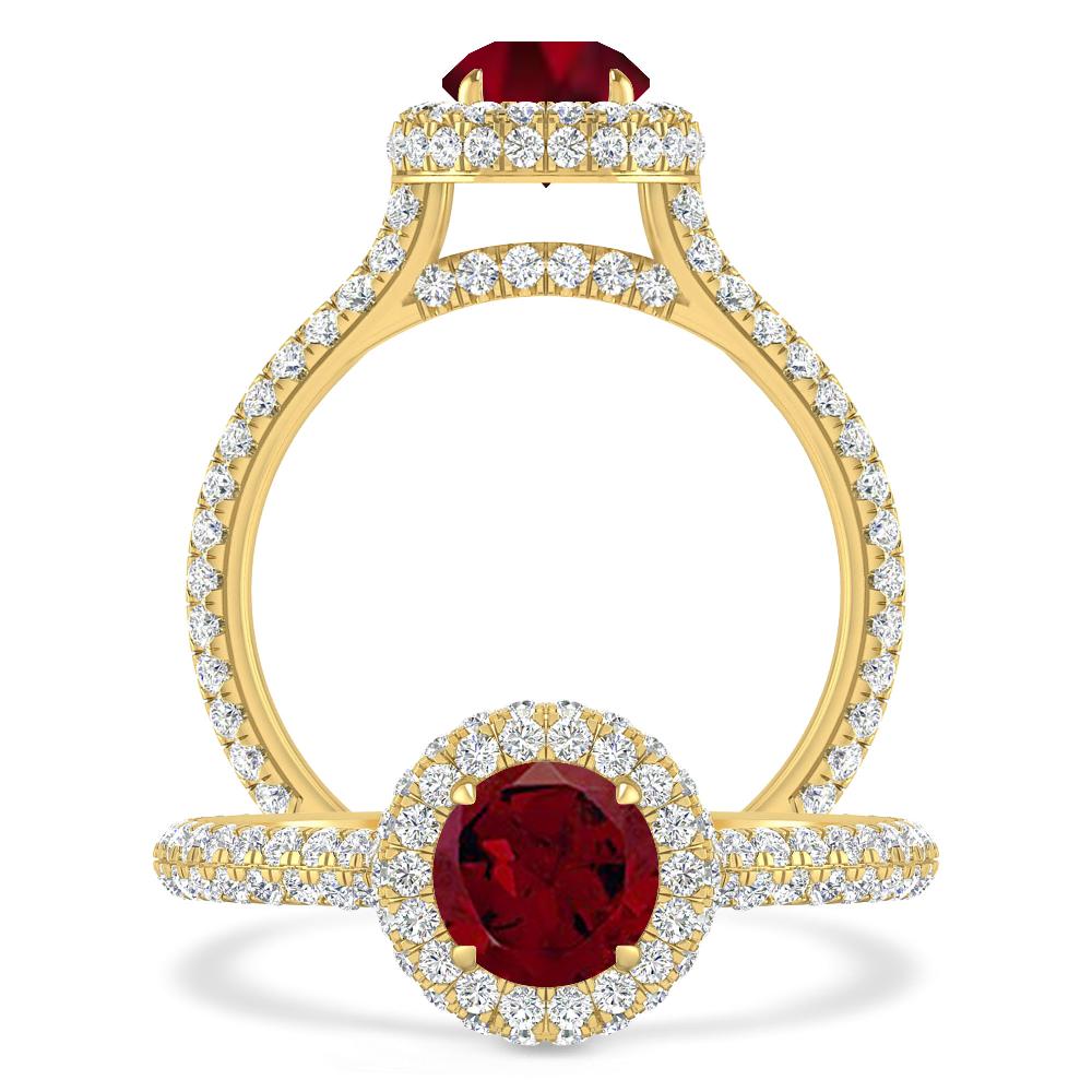 Yellow Gold - Garnet