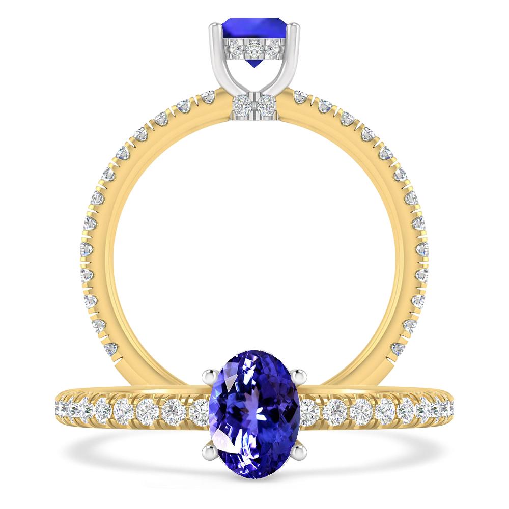 Yellow Gold - Tanzanite