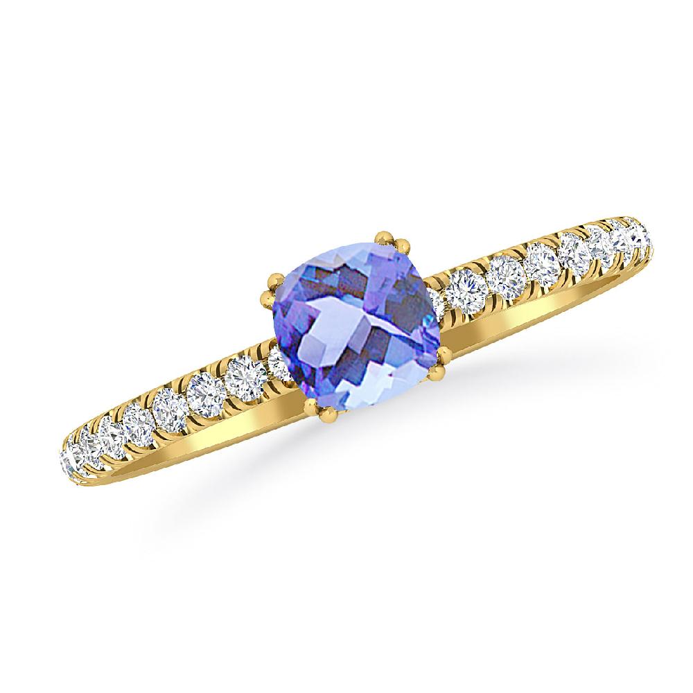 Yellow Gold - Tanzanite