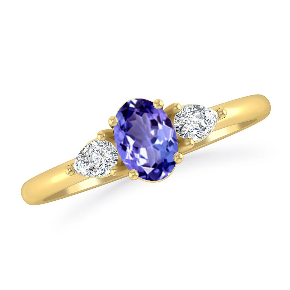 Yellow Gold - Tanzanite