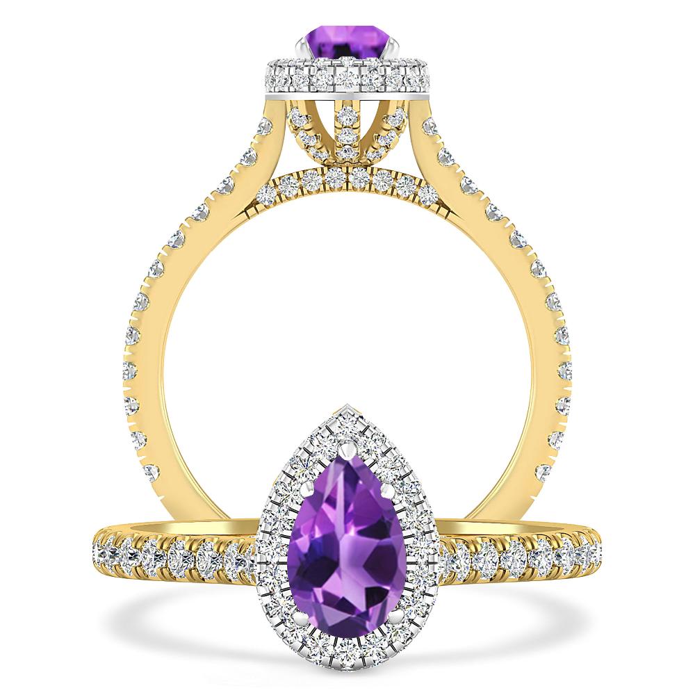 Yellow Gold - Amethyst