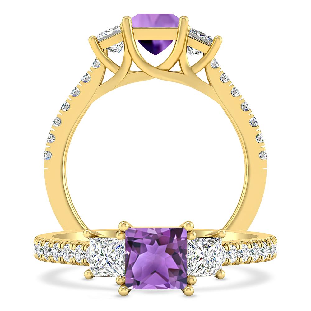 Yellow Gold - Amethyst