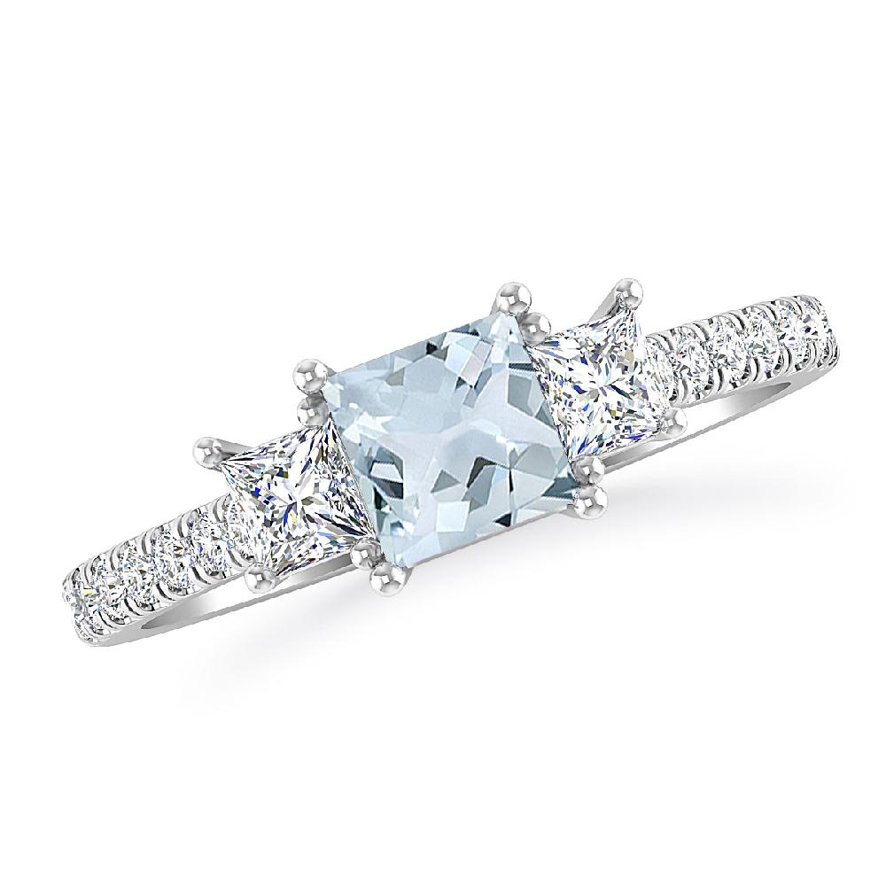 White Gold - Aquamarine