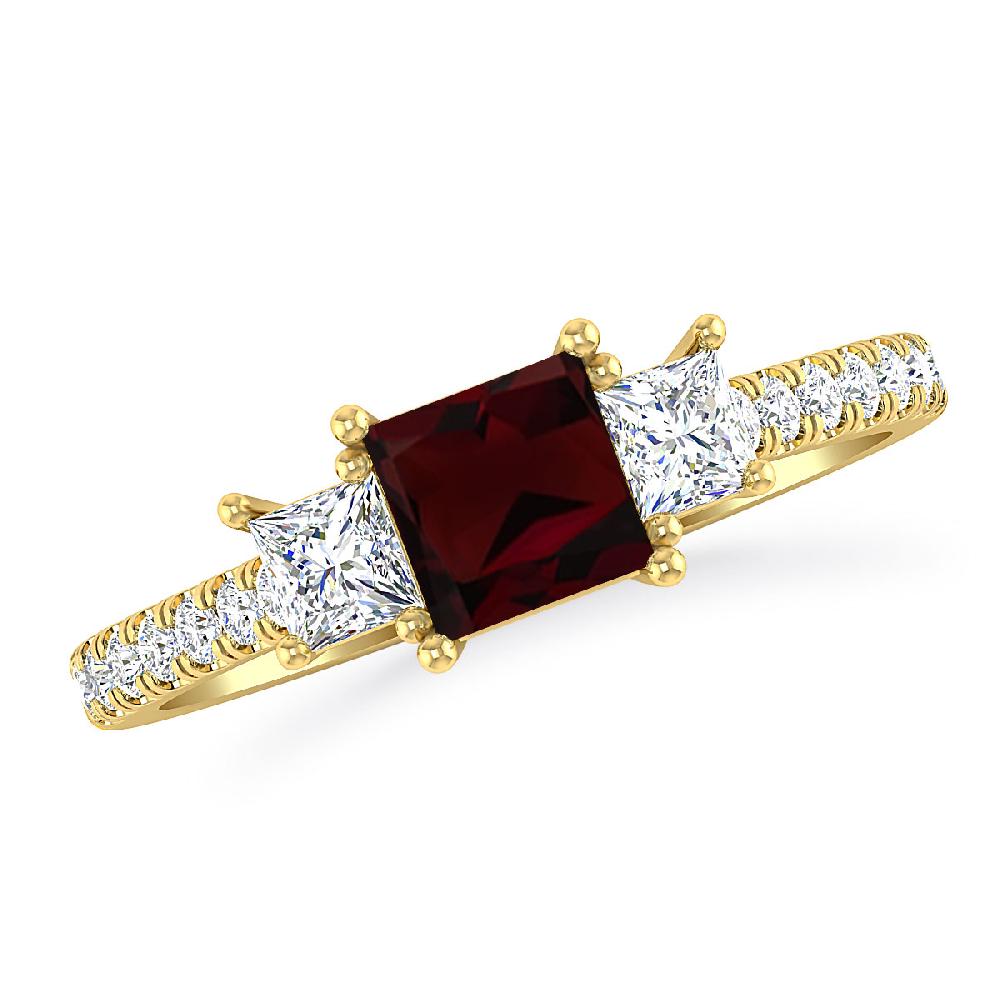 Yellow Gold - Garnet