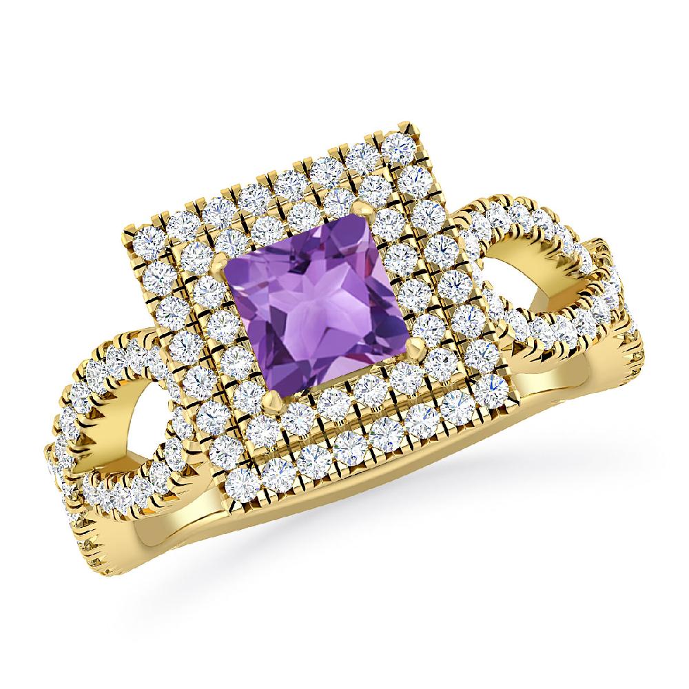 Yellow Gold - Amethyst